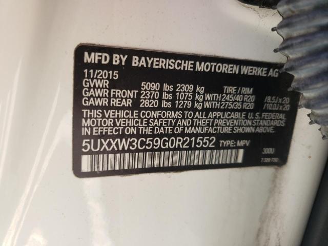 5UXXW3C59G0R21552 BMW X4 Xdrive28i