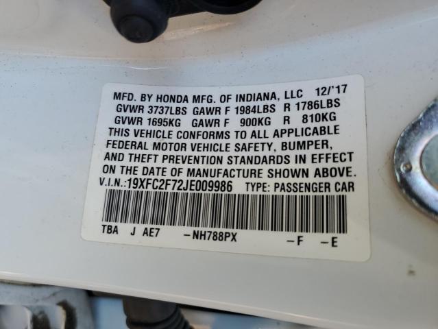 19XFC2F72JE009986 Honda CIVIC EX