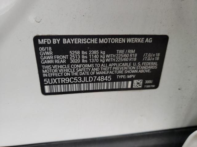 5UXTR9C53JLD74845 BMW X3 Xdrive30i