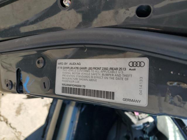 WAUANAF43HN006179 Audi A4 PREMIUM