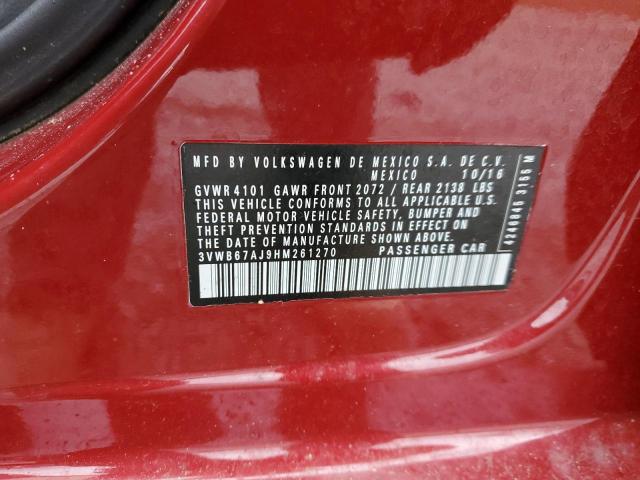 3VWB67AJ9HM261270 Volkswagen JETTA SE