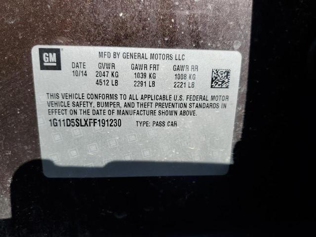 1G11D5SLXFF191230 Chevrolet MALIBU 2LT