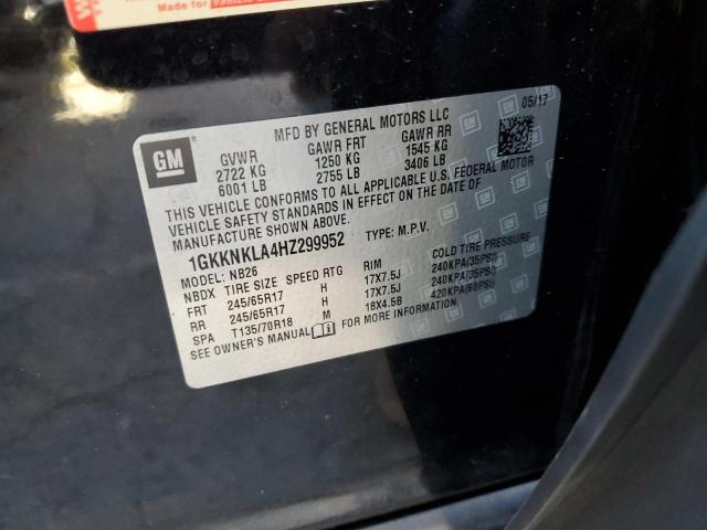 1GKKNKLA4HZ299952 GMC ACADIA SLE