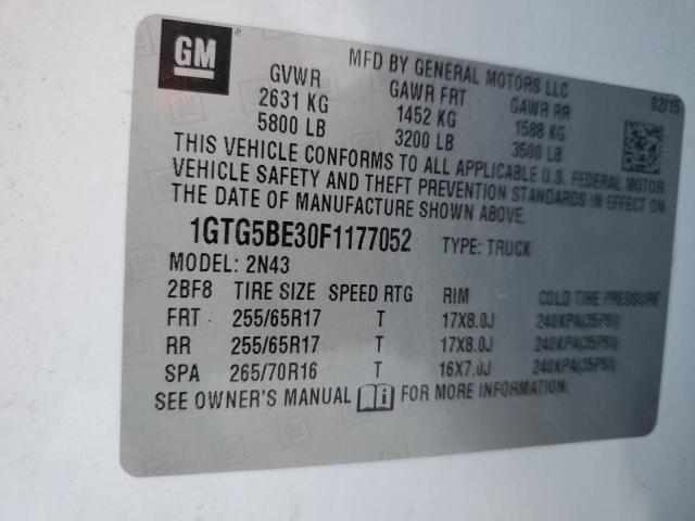 1GTG5BE30F1177052 GMC CANYON SLE