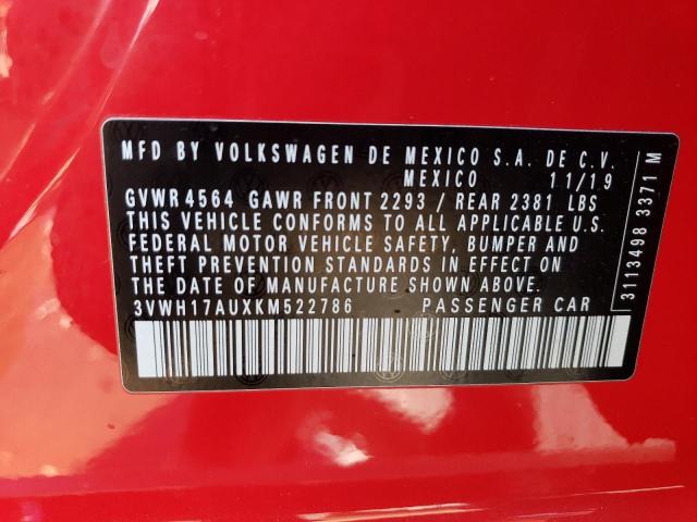 3VWH17AUXKM522786 Volkswagen Golf Alltrack S