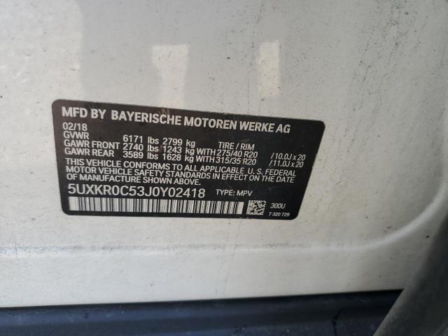 5UXKR0C53J0Y02418 BMW X5 Xdrive35i