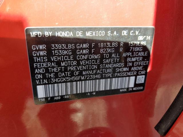3HGGK5H56FM723946 Honda FIT LX