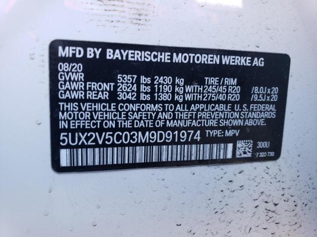 5UX2V5C03M9D91974 BMW X4 Xdrivem40i