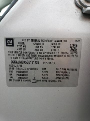 2GKALMEK5G6131735 GMC Terrain Sle