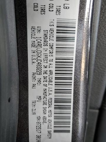 1C4RDJDGXJC483229 Dodge DURANGO GT