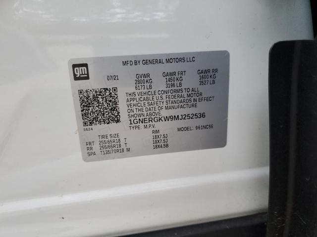 1GNERGKW9MJ252536 Chevrolet Traverse Lt