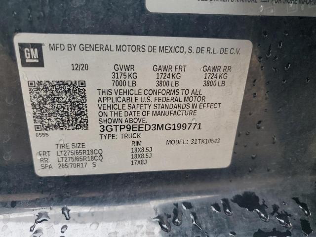 3GTP9EED3MG199771 GMC Sierra K1500 At4