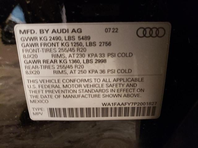 WA1FAAFY7P2001827 Audi Q5 Prestige 45