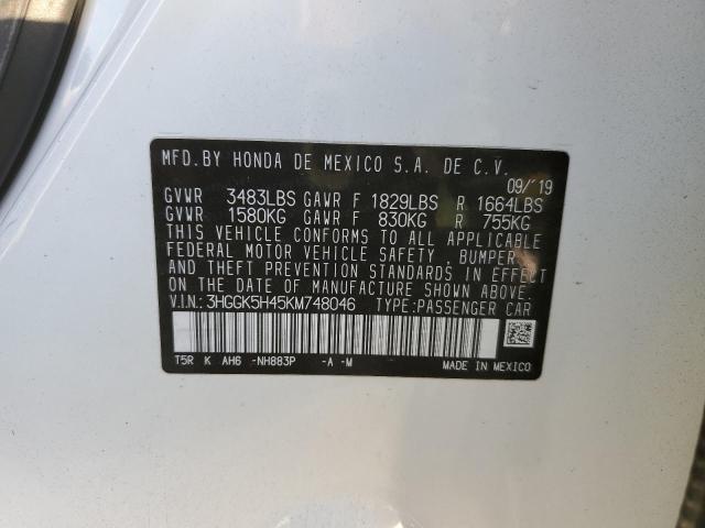 3HGGK5H45KM748046 Honda FIT LX