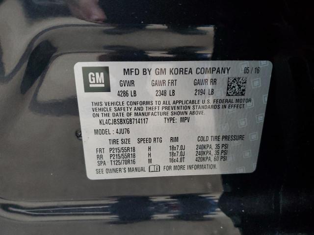 KL4CJBSBXGB714117 Buick Encore Convenience