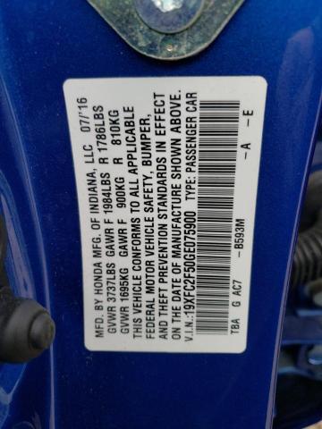 19XFC2F50GE075900 Honda Civic Lx