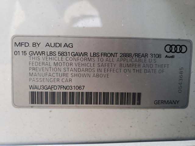 WAU3GAFD7FN031067 Audi A8 L Quattro