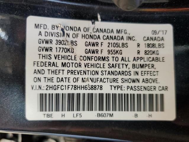 2HGFC1F78HH658878 Honda CIVIC EXL