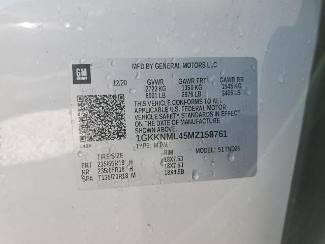 1GKKNML45MZ158761 GMC ACADIA SLT
