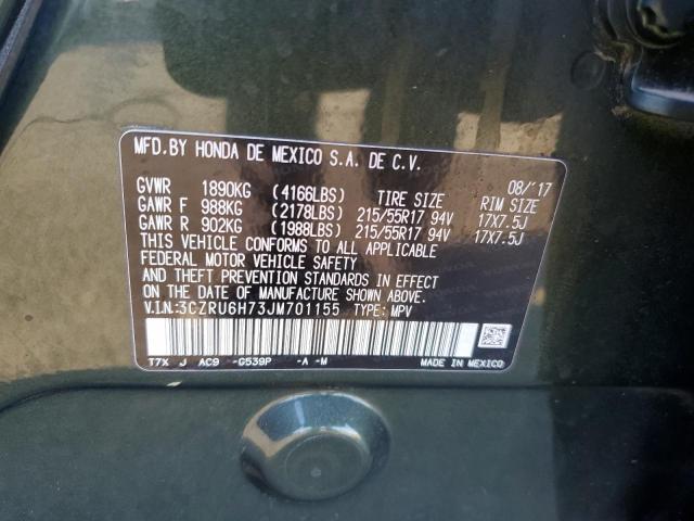 3CZRU6H73JM701155 Honda Hr-v Exl