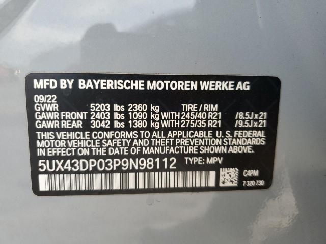 5UX43DP03P9N98112 BMW X3 Sdrive30i