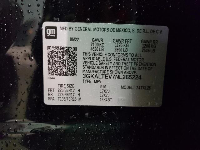 3GKALTEV7NL265224 GMC Terrain Sle
