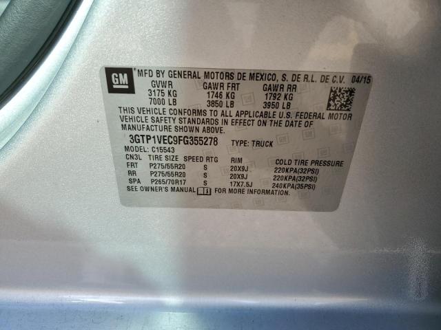 3GTP1VEC9FG355278 GMC Sierra C1500 Slt