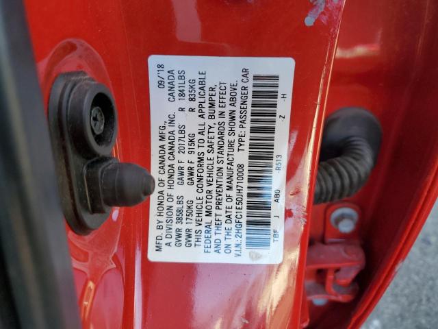 2HGFC1E50JH710008 Honda CIVIC SI