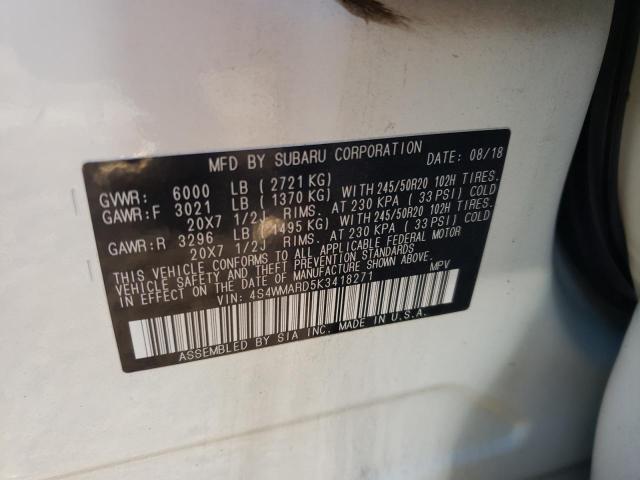4S4WMARD5K3418271 Subaru Ascent Touring