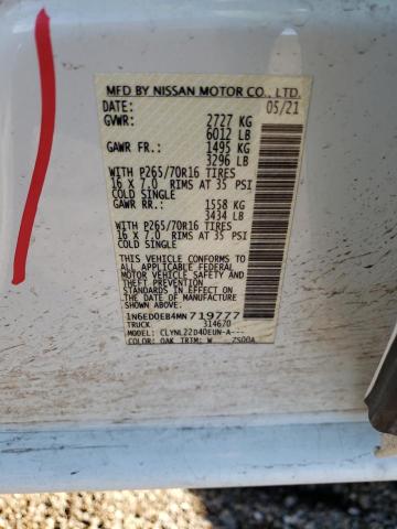 1N6ED0EB4MN719777 Nissan FRONTIER S