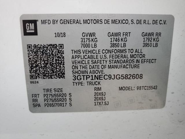 3GTP1NEC9JG582608 GMC Sierra C1500 Slt