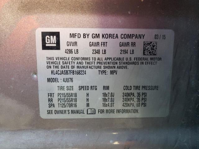 KL4CJASB7FB168224 Buick Encore
