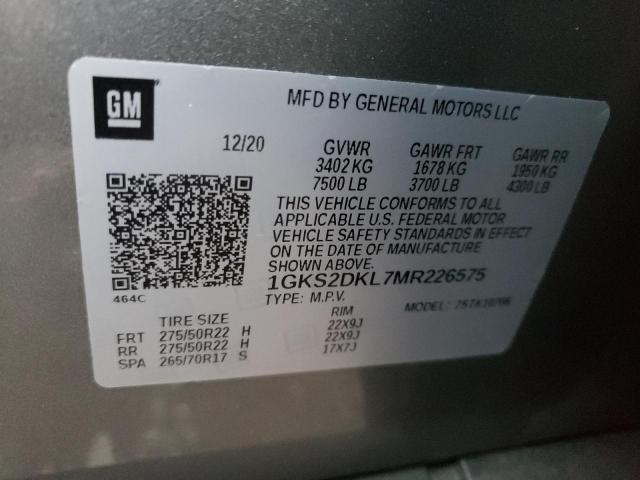 1GKS2DKL7MR226575 GMC YUKON DENALI