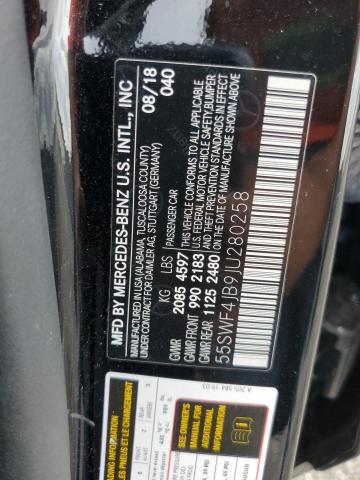 55SWF4JB9JU280258 Mercedes-Benz C 300