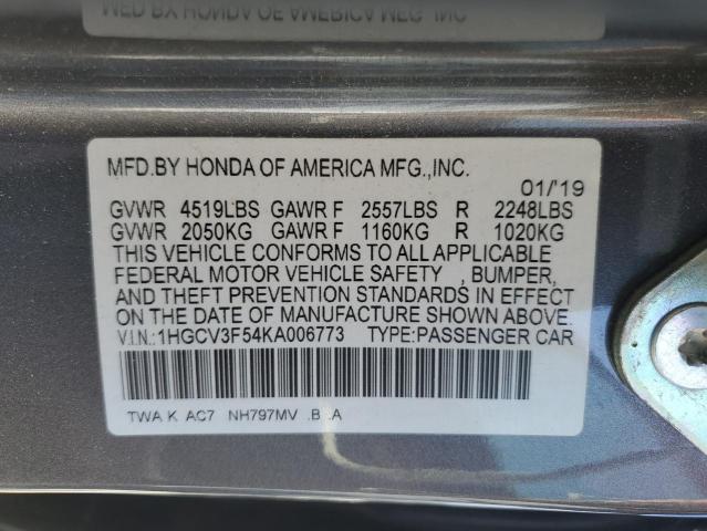1HGCV3F54KA006773 Honda Accord Hybrid Exl