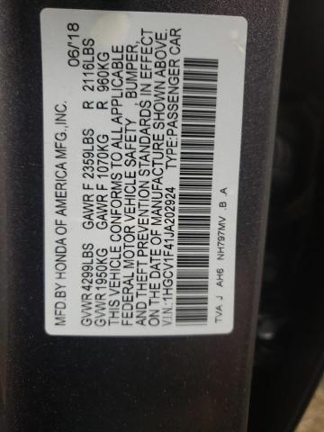 1HGCV1F41JA202924 Honda ACCORD EX
