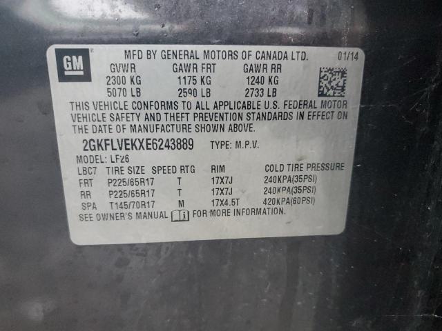 2GKFLVEKXE6243889 GMC Terrain Sle
