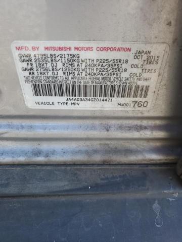 JA4AD3A34GZ014471 Mitsubishi Outlander Se