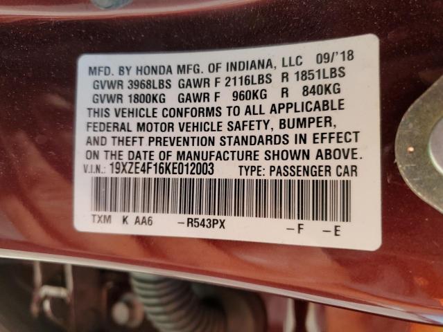 19XZE4F16KE012003 Honda Insight Lx