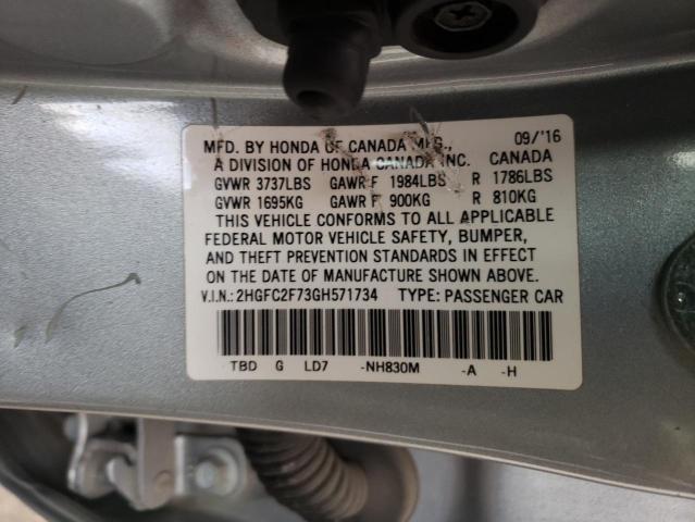 2HGFC2F73GH571734 Honda CIVIC EX