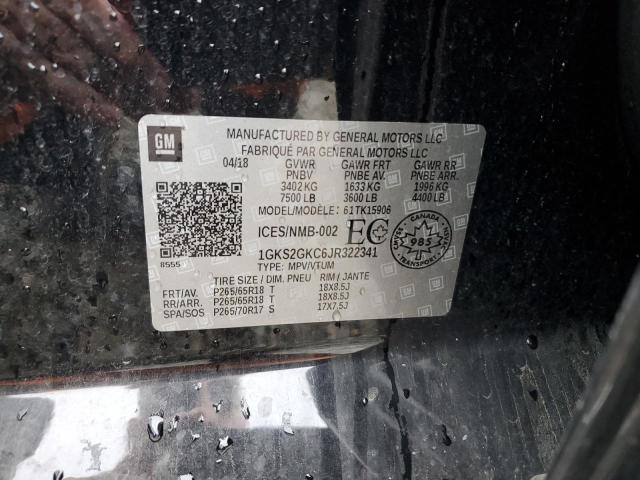 1GKS2GKC6JR322341 GMC Yukon Xl K1500 Slt