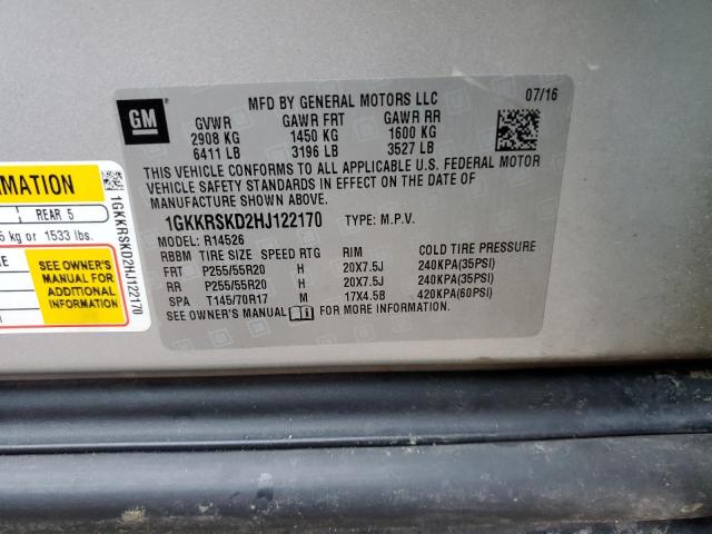 1GKKRSKD2HJ122170 GMC Acadia Limited Slt-2