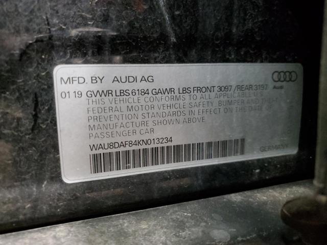 WAU8DAF84KN013234 Audi A8 L