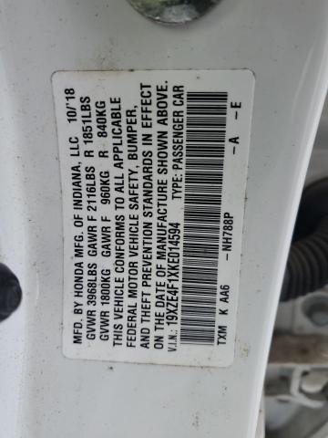 19XZE4F1XKE014594 Honda Insight Lx