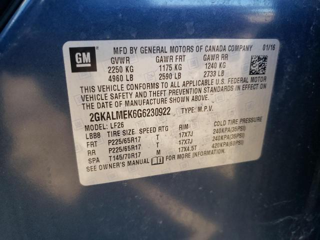 2GKALMEK6G6230922 GMC Terrain Sle