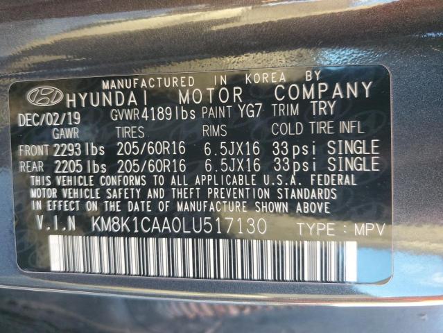 KM8K1CAA0LU517130 Hyundai Kona Se