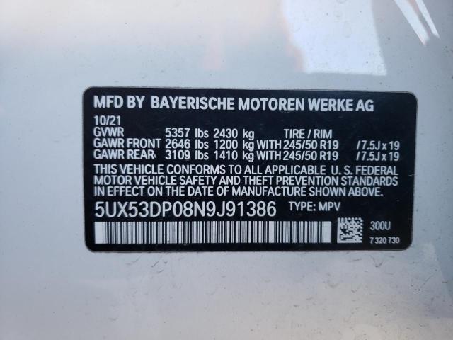 5UX53DP08N9J91386 BMW X3 Xdrive30i