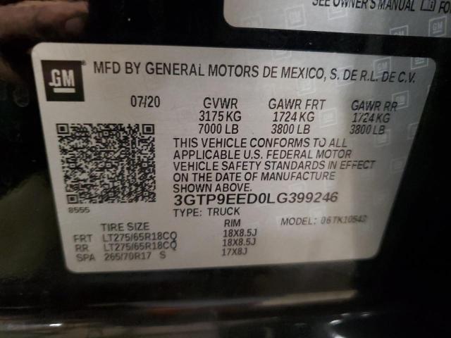 3GTP9EED0LG399246 GMC Sierra K1500 At4