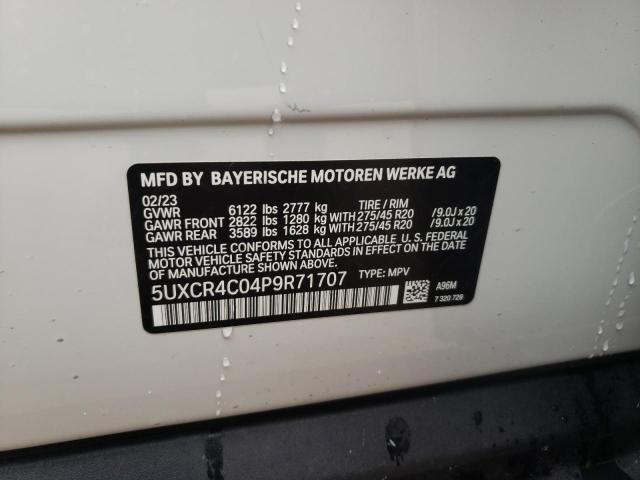5UXCR4C04P9R71707 BMW X5 Sdrive 40i