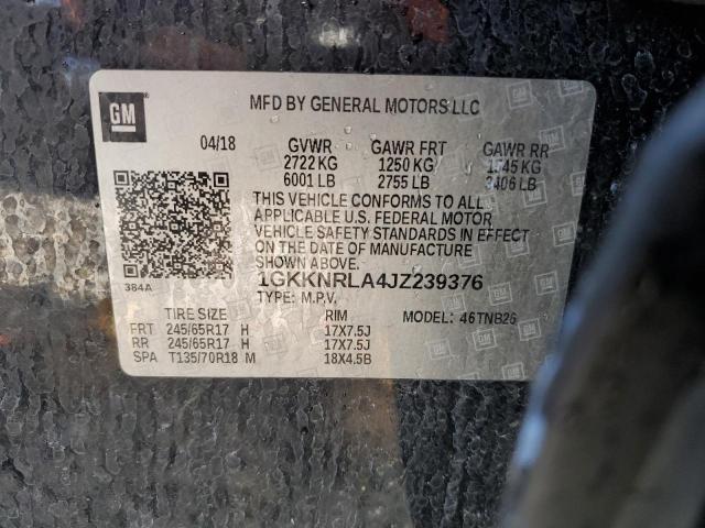 1GKKNRLA4JZ239376 GMC ACADIA SLE